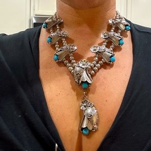 Sterling silver Navajo Native American Turquoise necklace